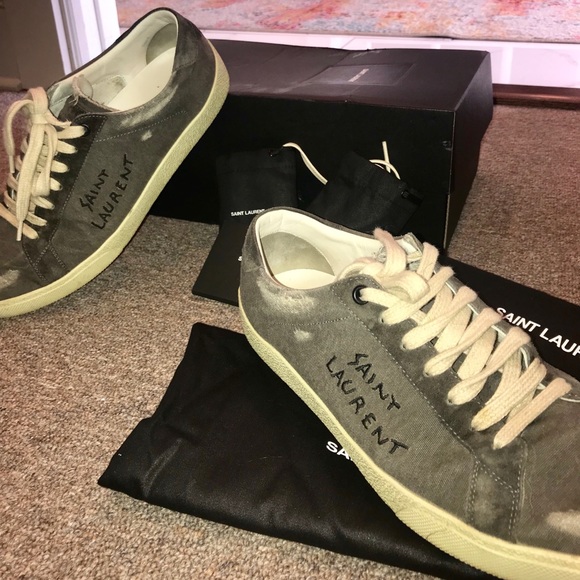Saint Laurent Grey SL/06 Court Classic Sneakers - Picture 7 of 8